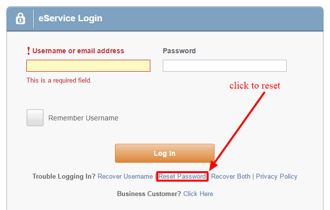 Liberty Mutual password-reset