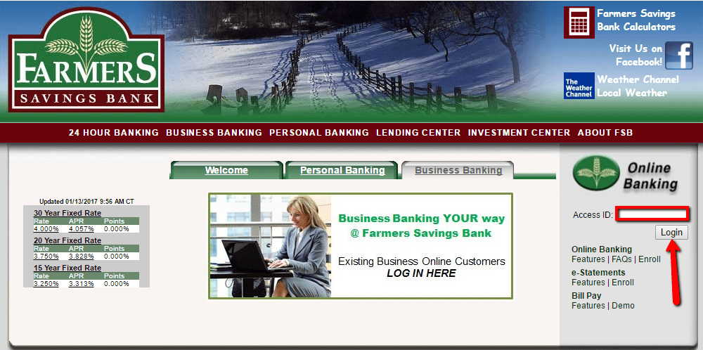 Farmers Savings Bank Online Banking Login