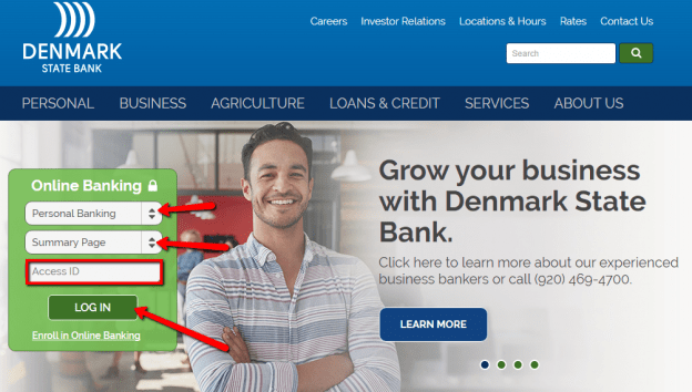 Denmark State Bank Online Banking Login CC Bank