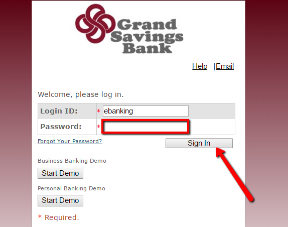 grand savings bank online