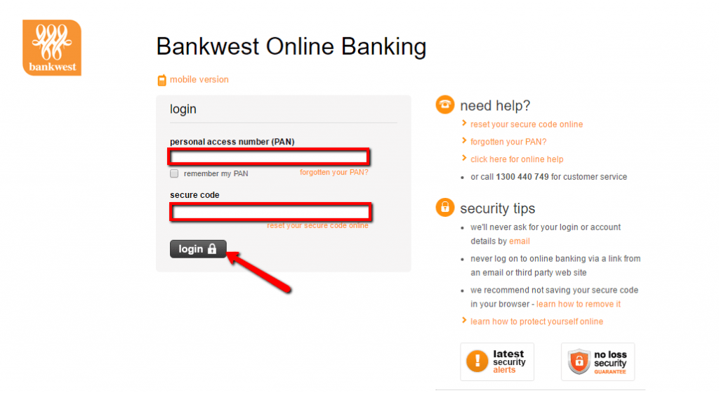 Bankwest Bank Online Banking Login CC Bank