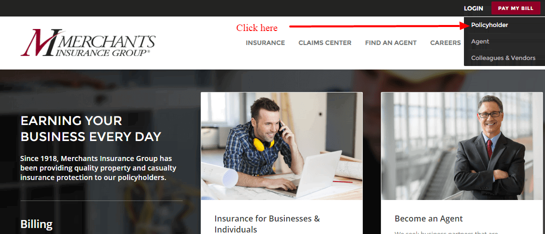 Merchants Insurance login