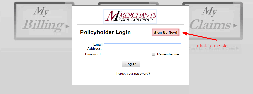 Merchants account registration