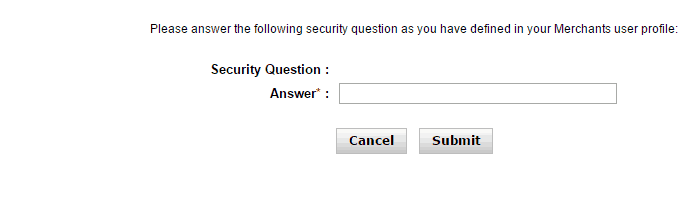 Merchants security question