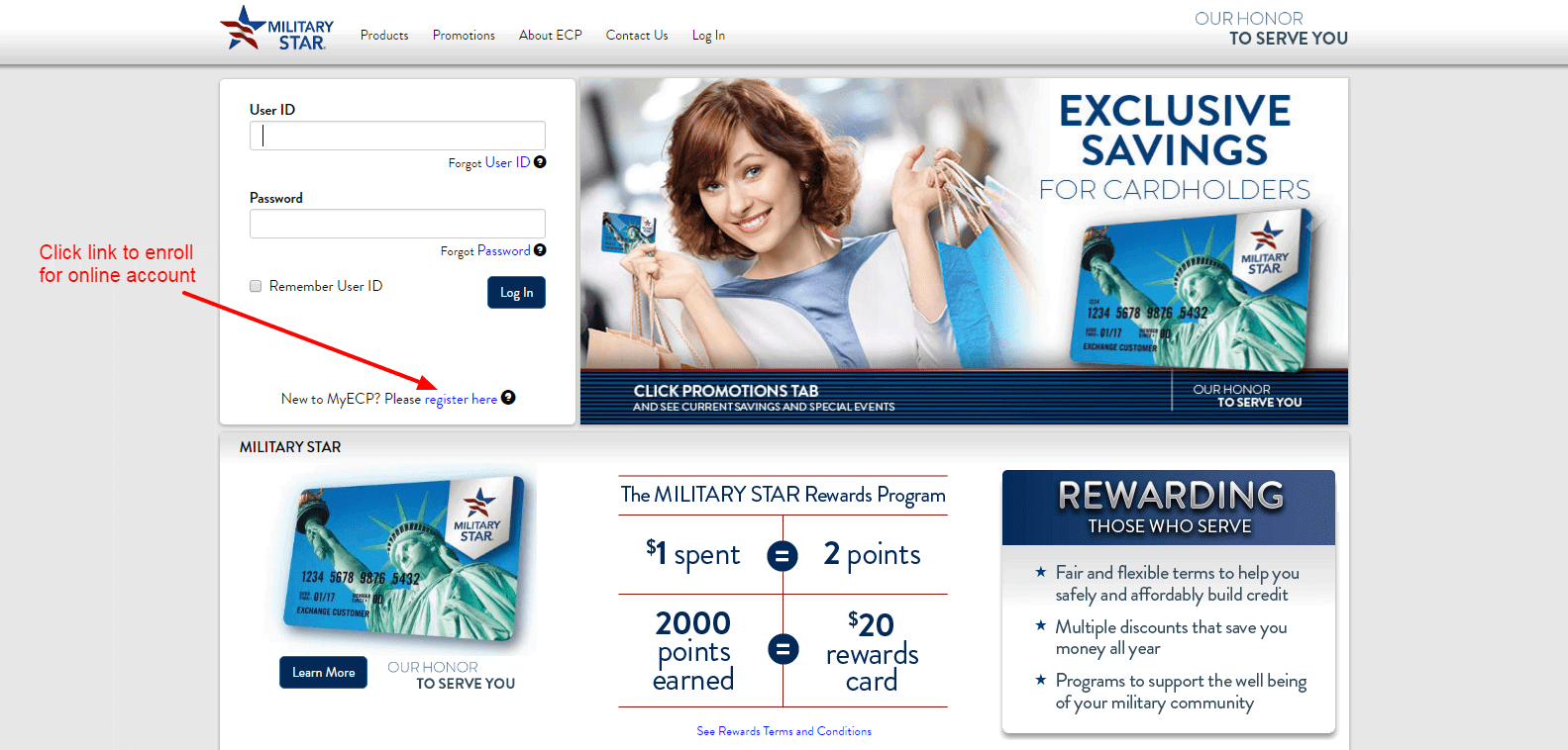 Military Star Credit Card Online Login Cc Bank