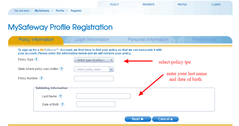 MySafeway registration