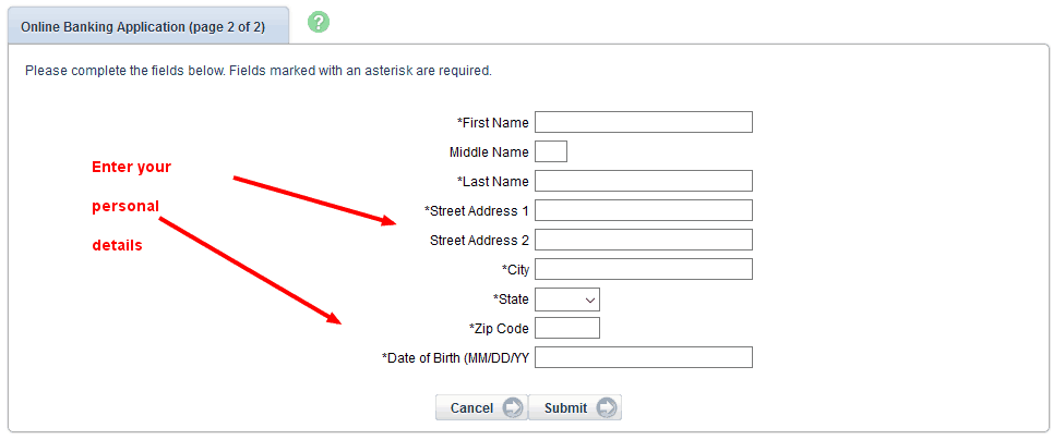 PBI Bank Personal Information