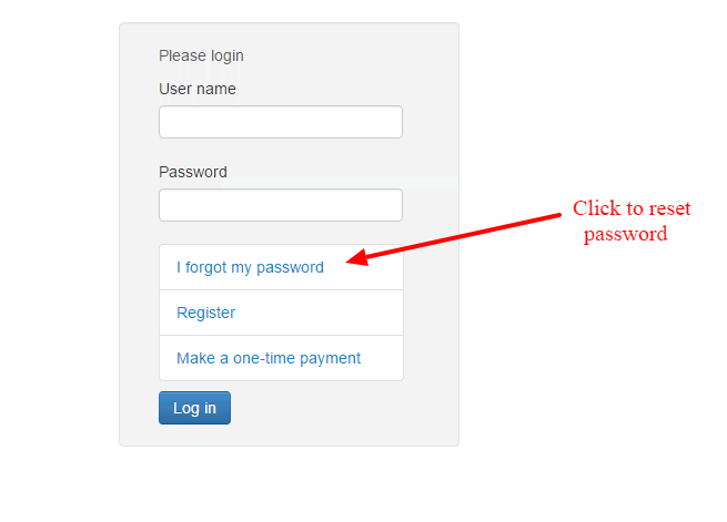 PayMyInsurance Password Reset