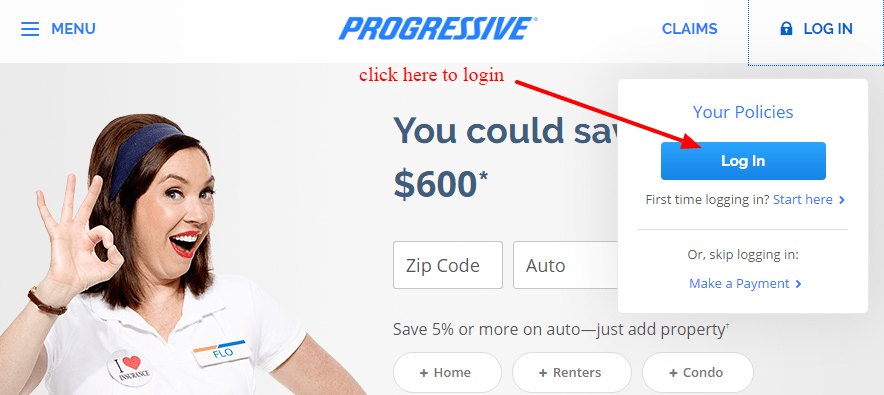 How do you make a payment online to Progressive?