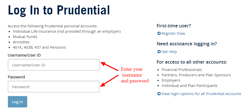 Prudential Financial login