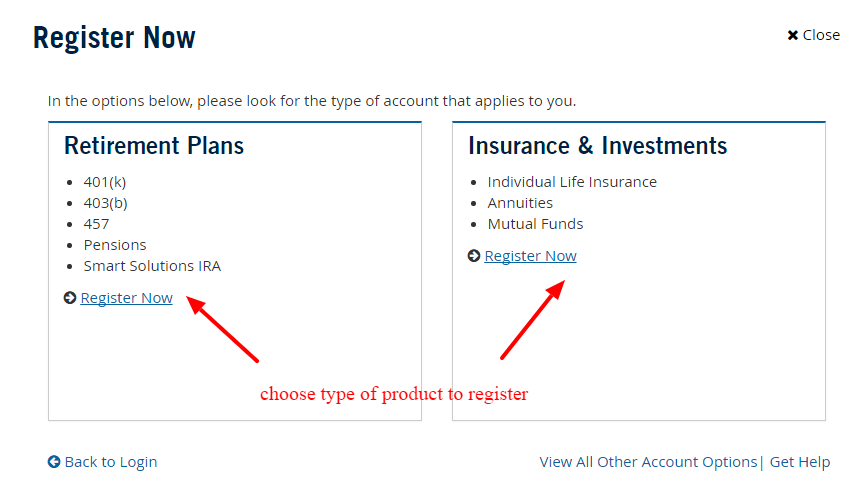 Prudential registration options