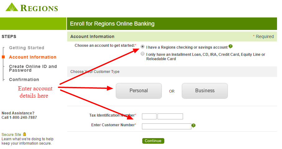 regions secure online banking