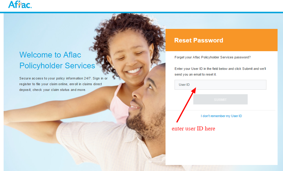 Reset Password Aflac