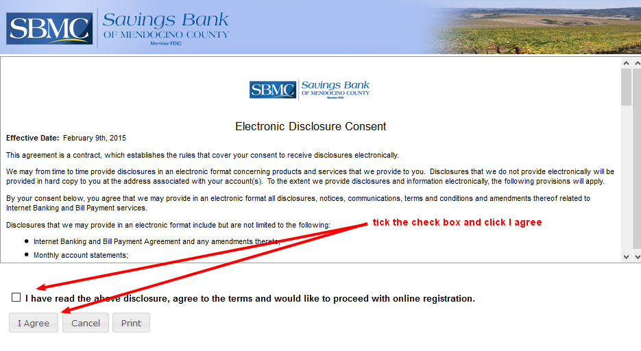 Savings Bank Electronic Disclosure Enrollment