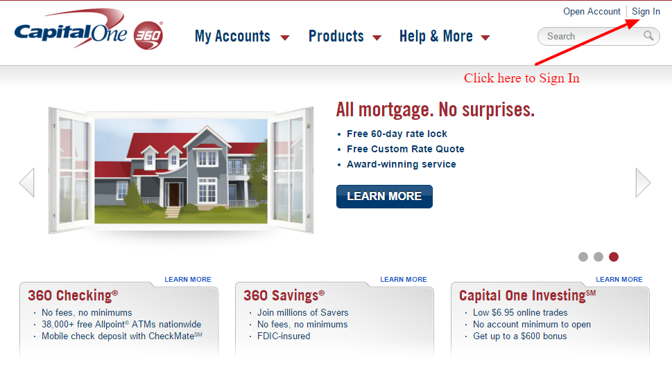 capital one 360 login