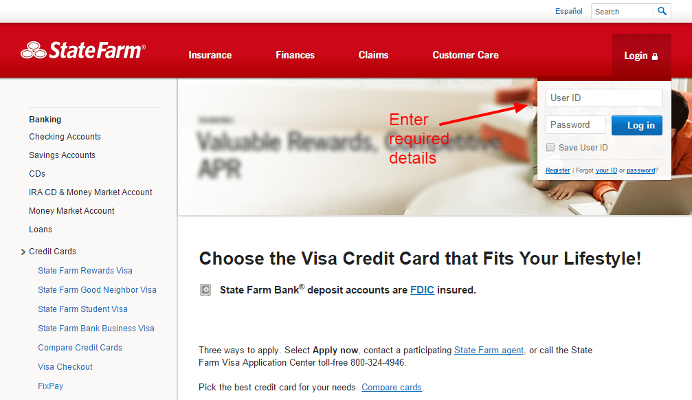 State Farm Credit Card Online Login - CC Bank