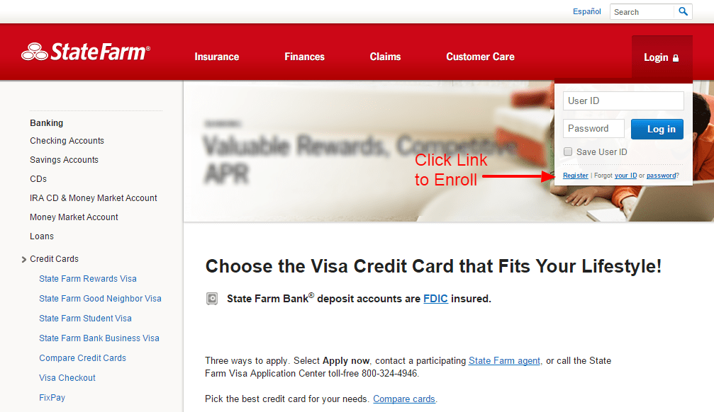 State Farm Credit Card Online Login CC Bank