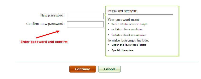 TD Bank Online Banking Create Password