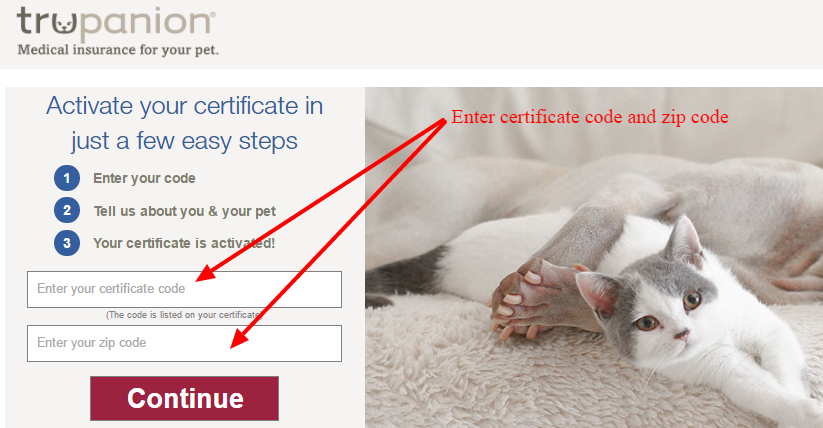 Trupanion Pet Insurance Certificate