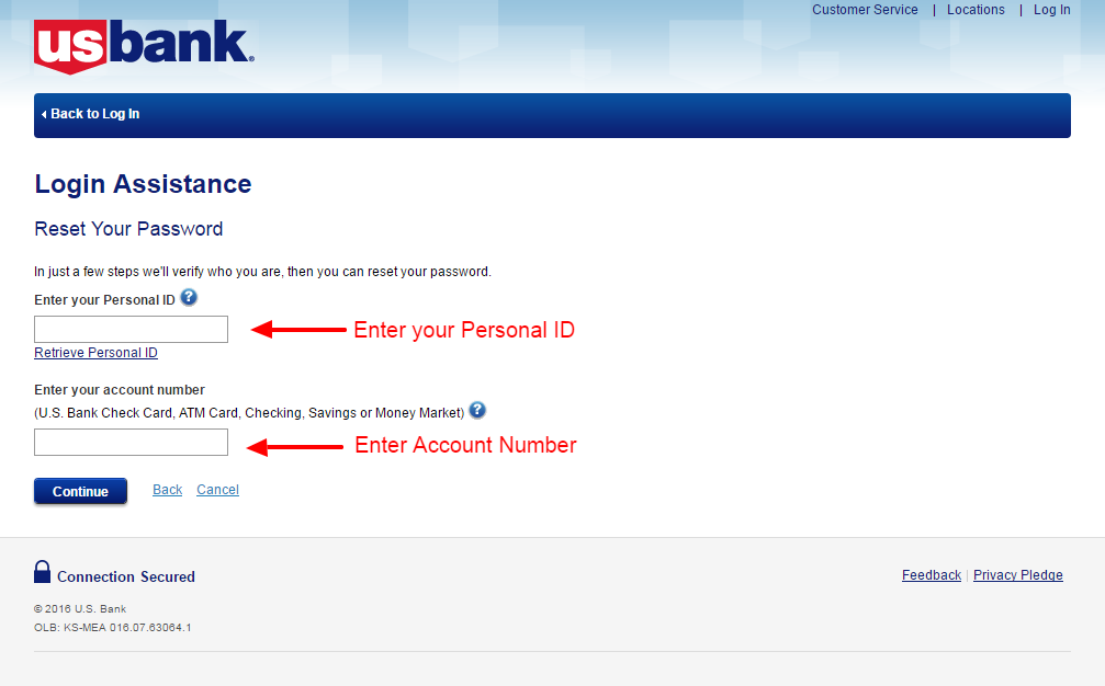 U.S. Bank Password 3