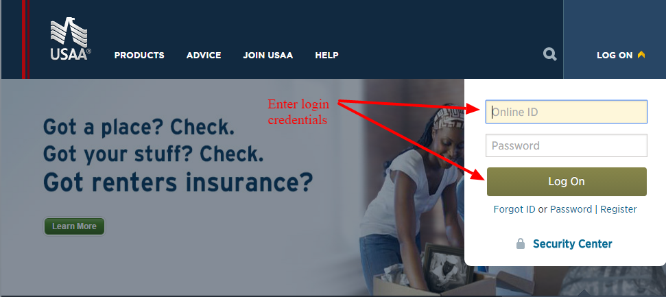 USAA login