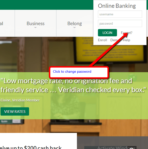 Veridian Credit Union Online Banking Login CC Bank
