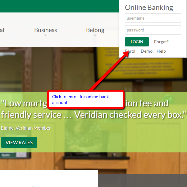 Veridian Credit Union Online Banking Login CC Bank