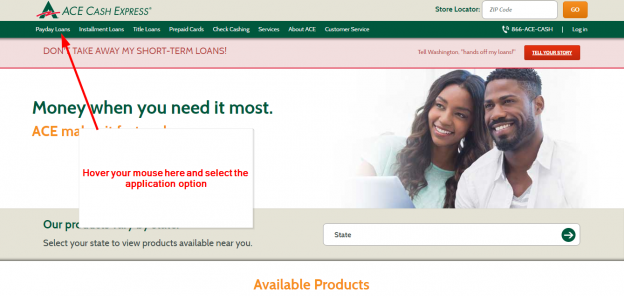 ACE Cash Express Payday Personal Loan Online Login CC Bank