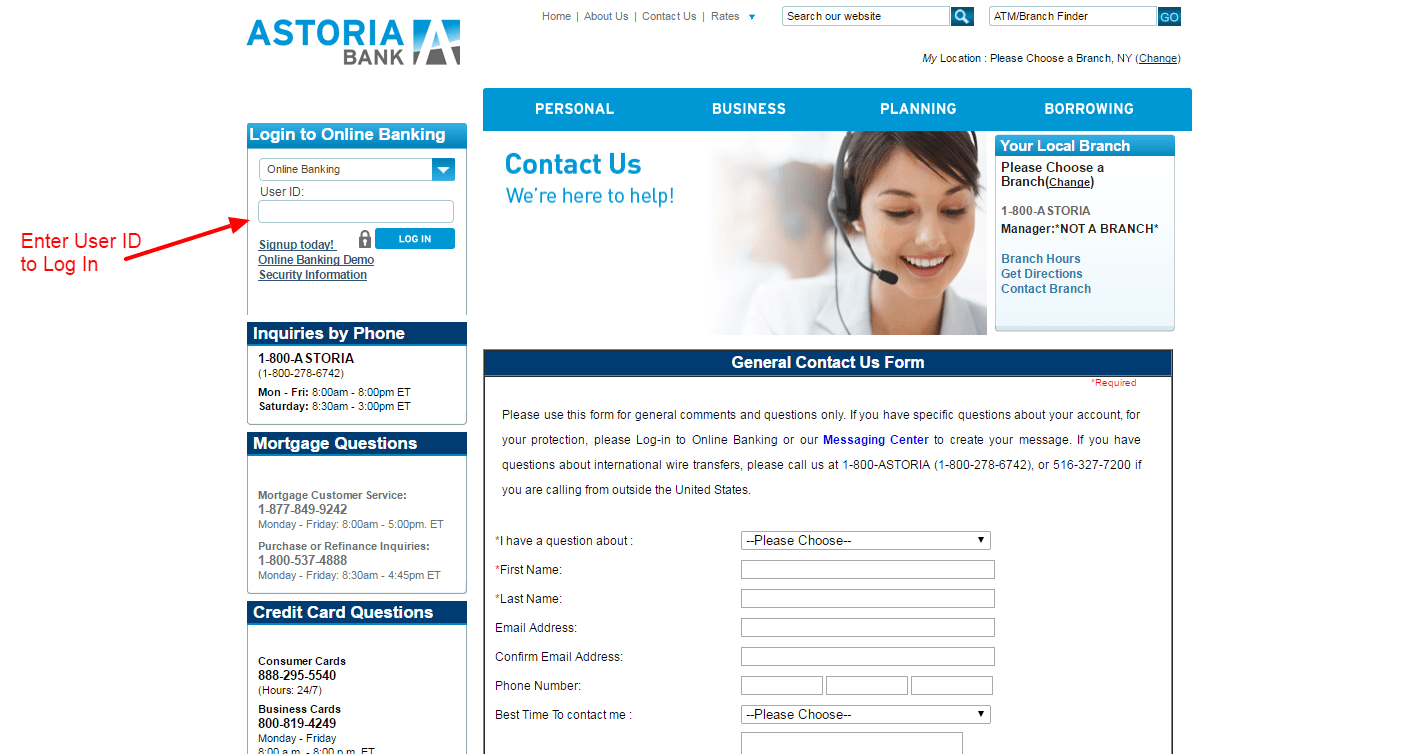 Astoria Bank Online Banking Login