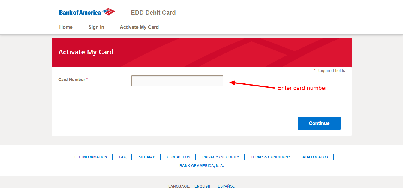 Bank Of America Edd Debit Card Online Login Cc Bank