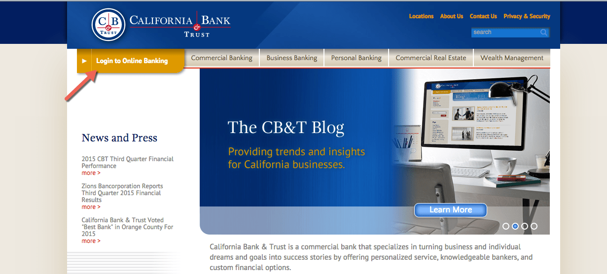 California Bank & Trust Online Login