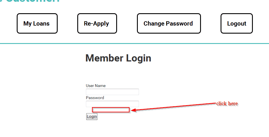 click here to change password