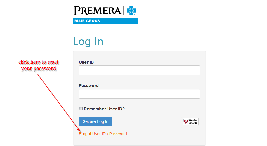 click here to reset your password