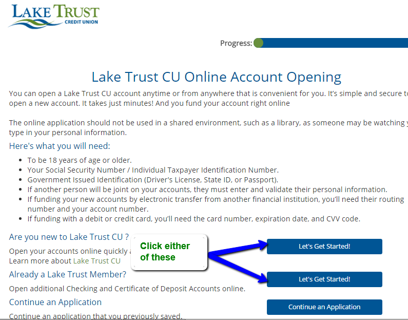 Lake Trust Credit Union Online Banking Login CC Bank