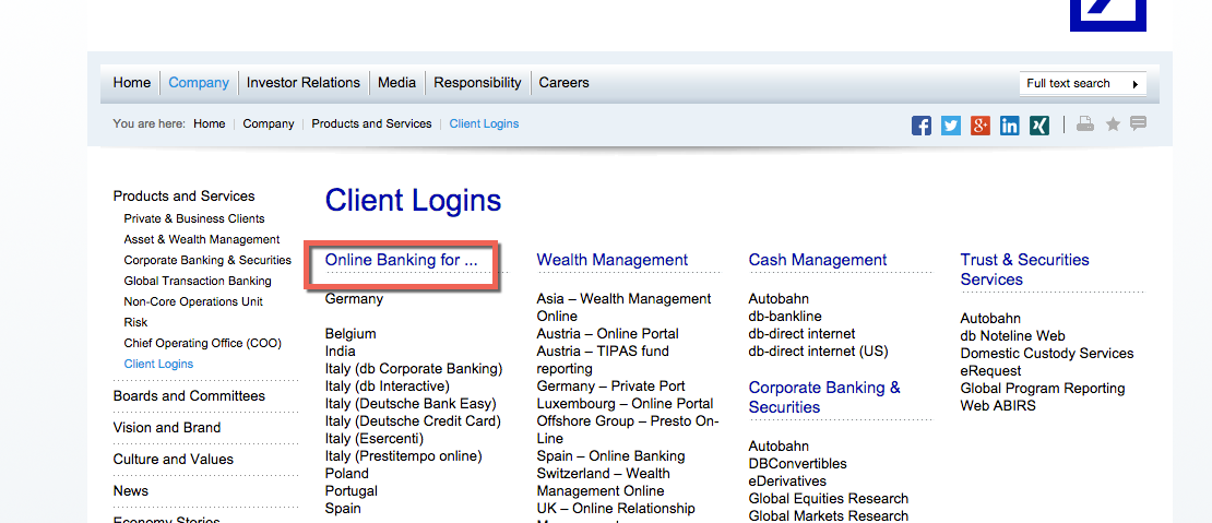 Deutsche Bank Online Banking Login Cc Bank
