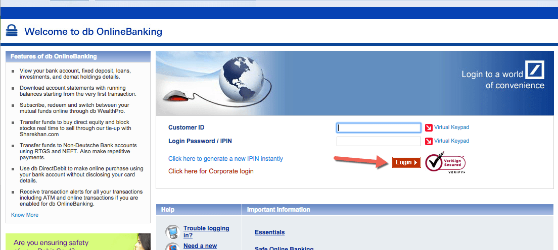 Deutsche Bank Login