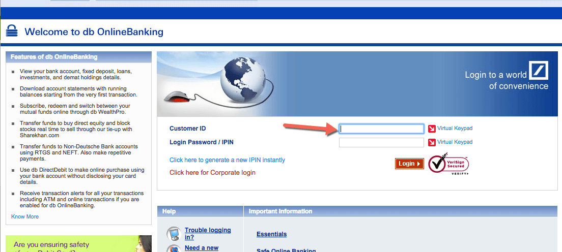 Deutsche Bank Online Banking Login - CC Bank