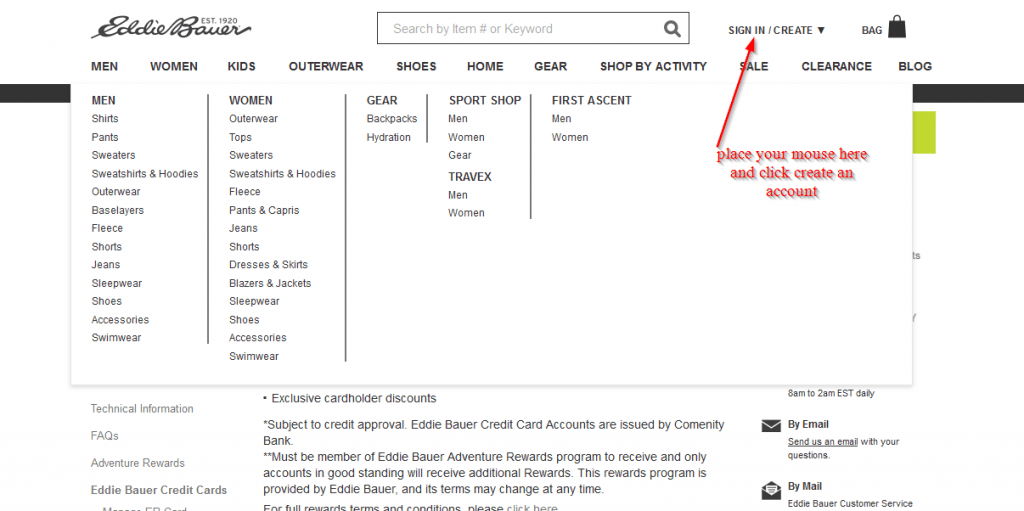 Eddie Bauer Credit Card Online Login CC Bank