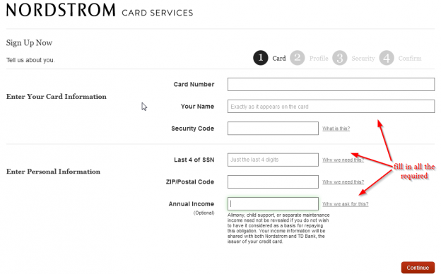 Nordstrom Credit Card Login