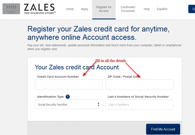 Zales Manage Credit Card