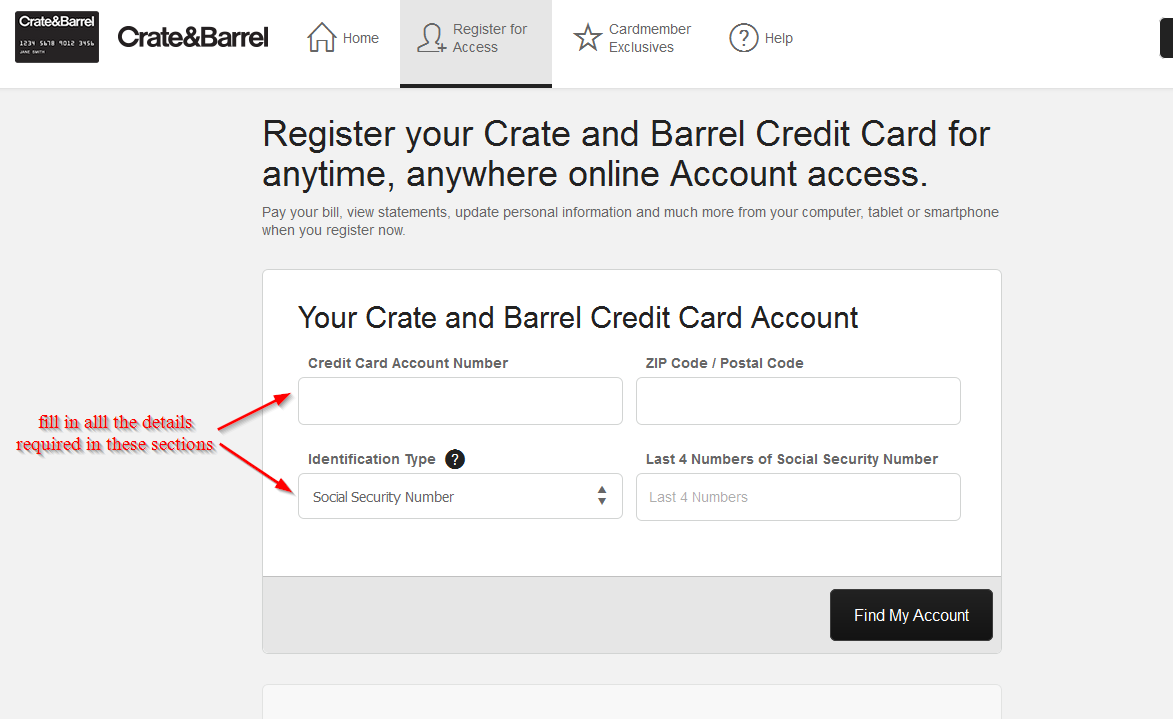 Crate And Barrel Credit Card Online Login CC Bank