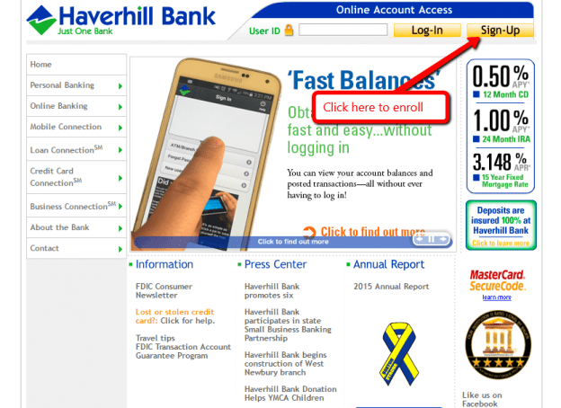 Haverhill Bank Online Banking Login - CC Bank