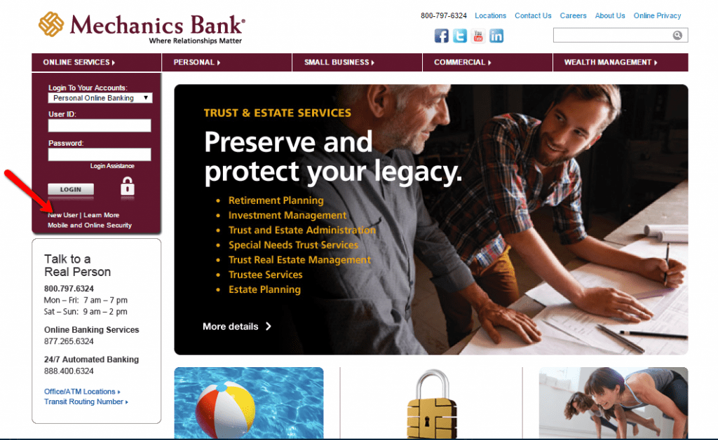 Mechanics Bank Online Banking Login CC Bank