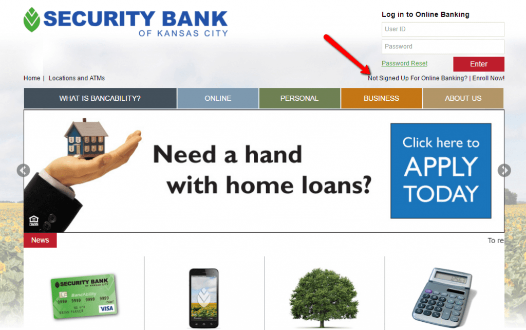 Security Bank of Kansas City Online Banking Login CC Bank