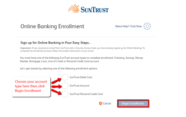 suntrust online banking sign on