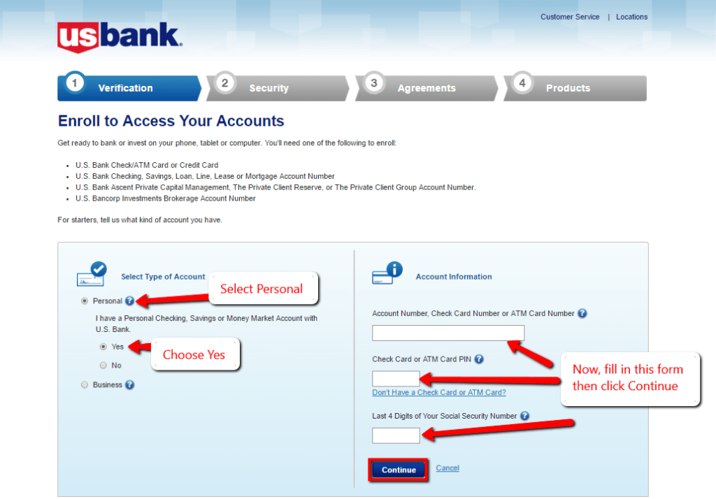 US Bank Online Banking Login CC Bank