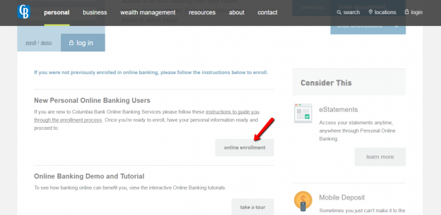 Columbia Bank Online Banking Login CC Bank