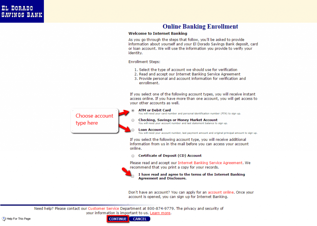 El Dorado Savings Bank Online Banking Login CC Bank