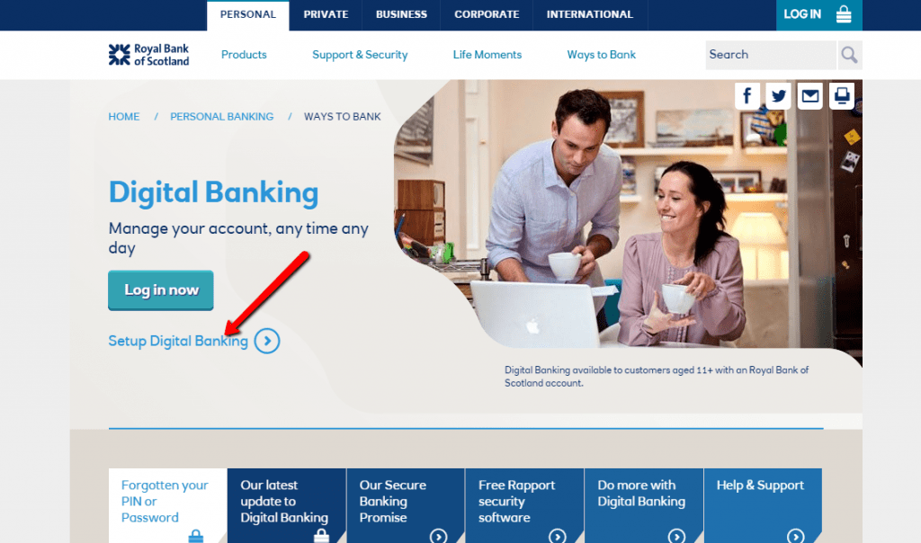 Royal Bank of Scotland (RBS) Online Banking Login CC Bank