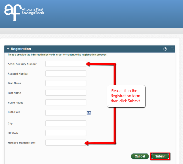 Altoona First Savings Bank Online Banking Login CC Bank